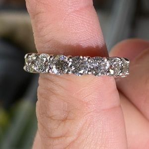 4.25 carat diamond 14k gold eternity ring size 5
